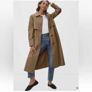 Everlane The Long Mac Coat Toasted Coconut Women’s Size XXS 2XS Brand New NWT